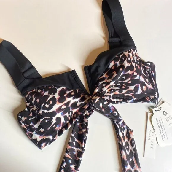 NWT SANCTUARY Animal Print Women's Bikini Top, size Medium - Picture 2 of 8